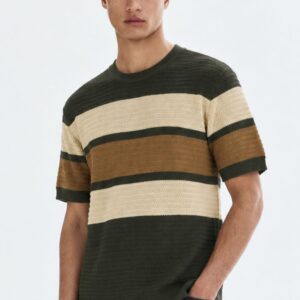 Bold Stripe Crew Neck Tee