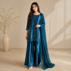 Noor Palazzo Set — Zinc