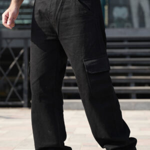 Six-Pocket Denim Cargo Trousers