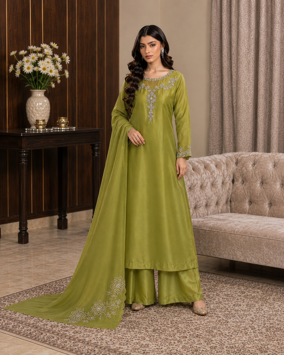 Zara Tussar Organza Set