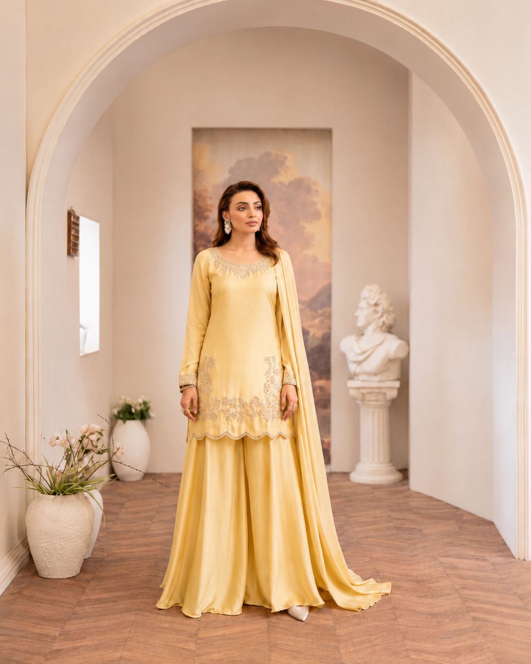 Noor Sharara Set — Butter