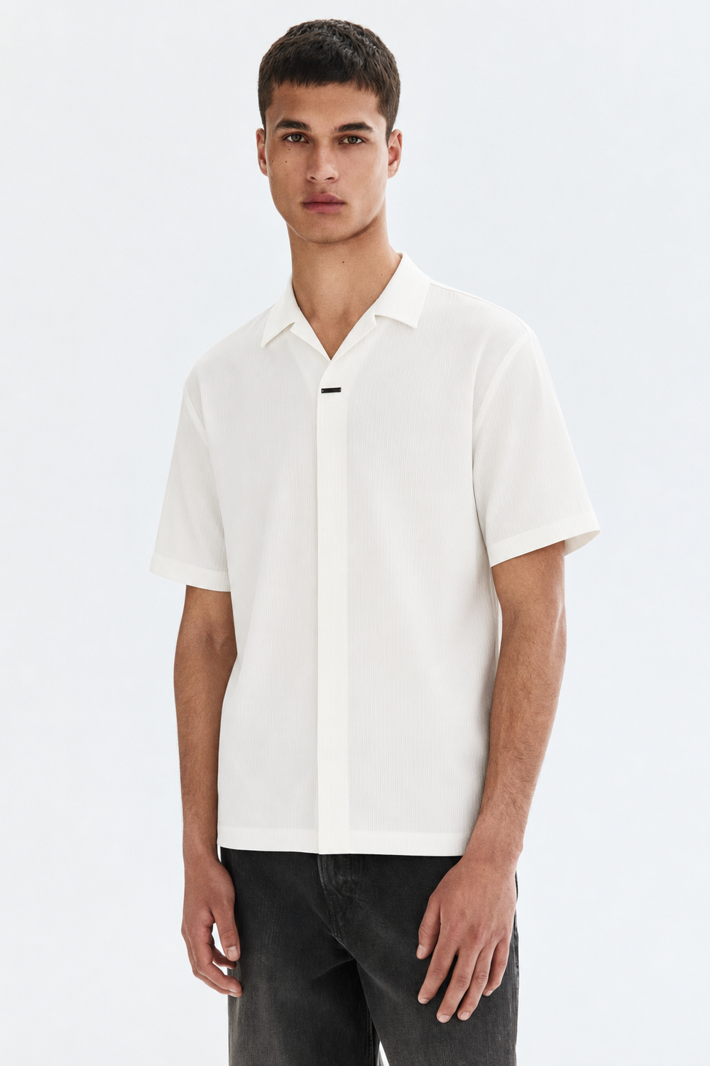 Half-Sleeve Knit Polo Shirt