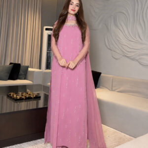 Rosé Whisper Chiffon Three-Piece