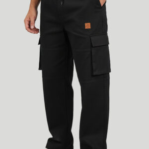Six-Pocket Black Cargo Trousers