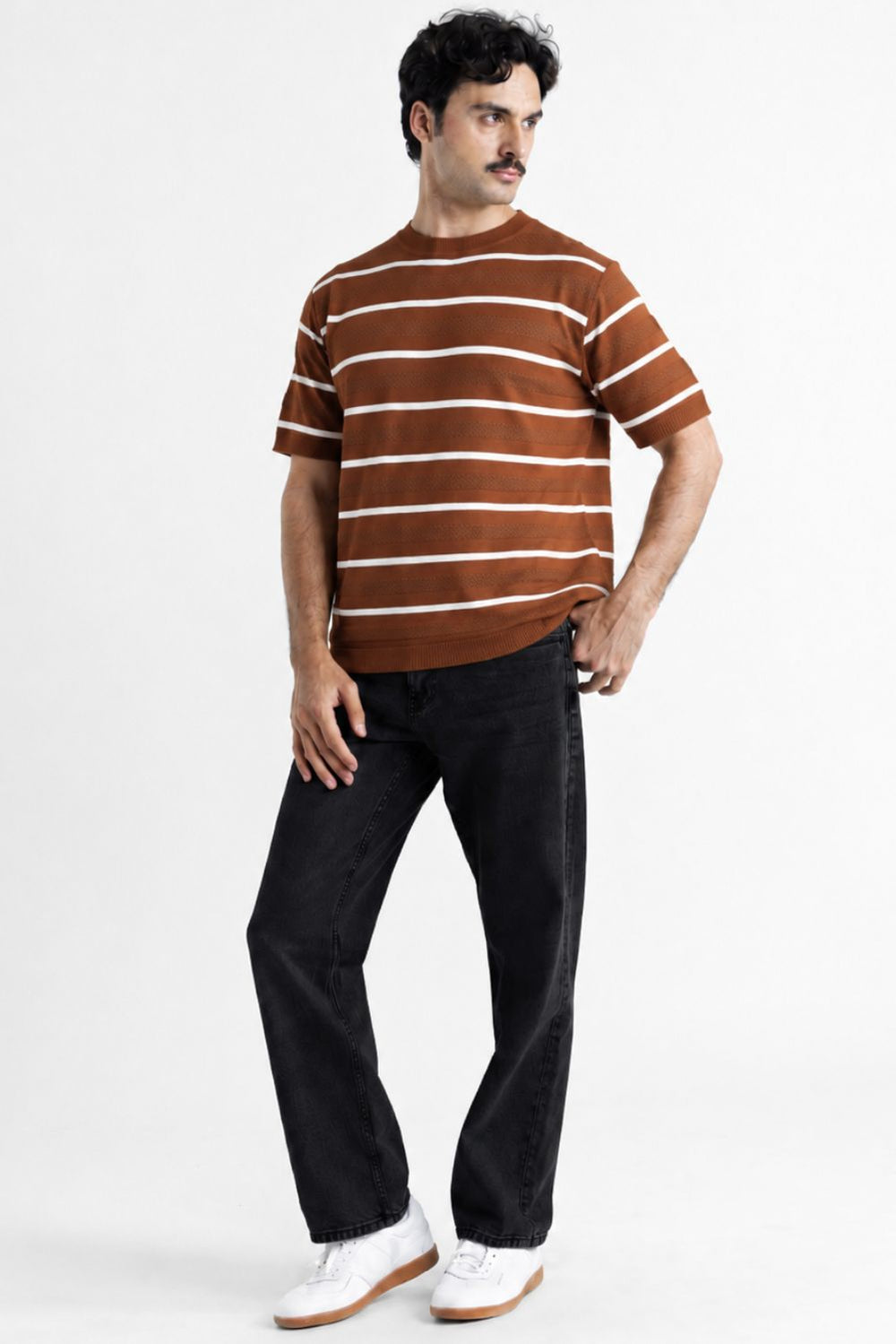 Horizontal Stripe Knit Tee
