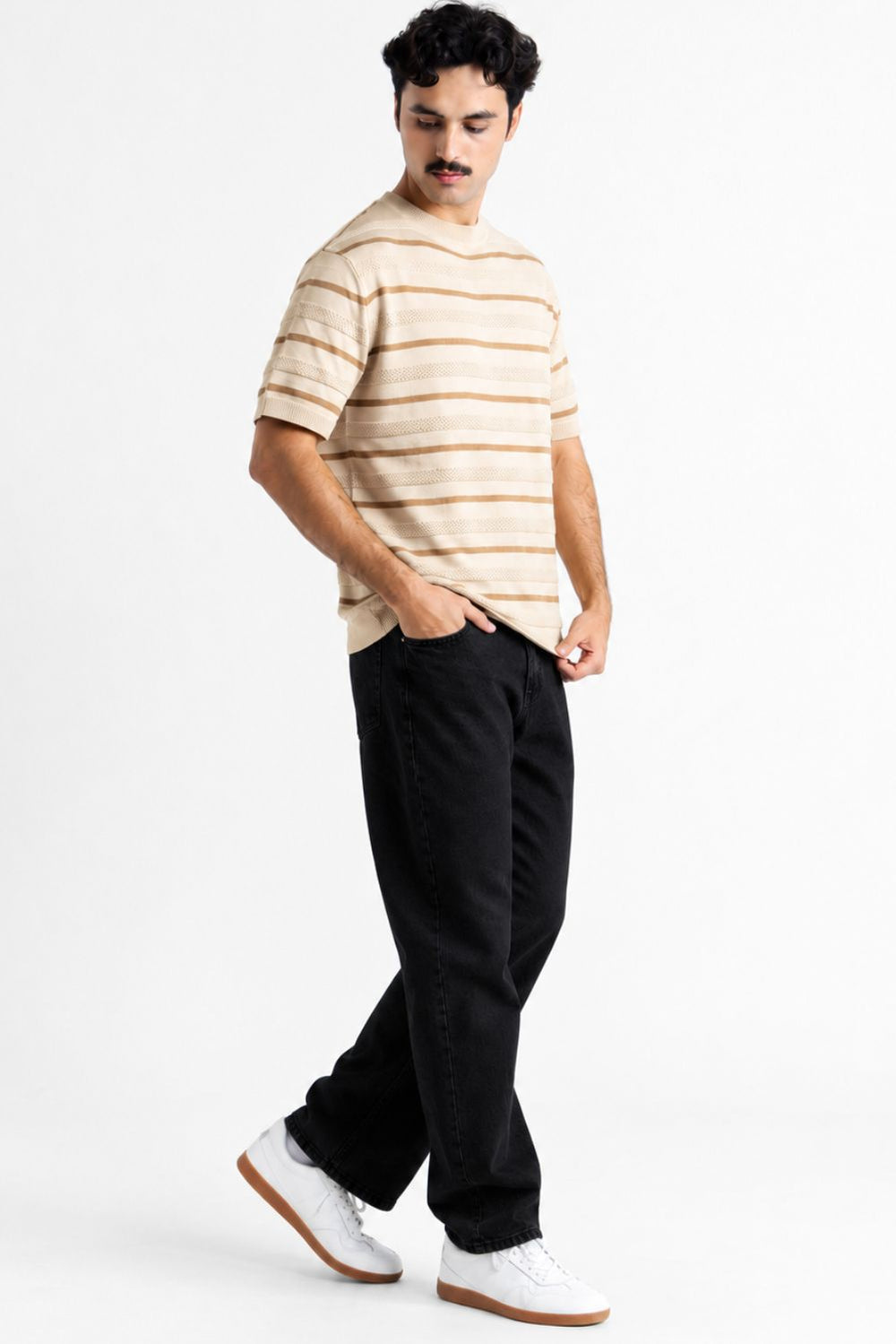 Horizontal Stripe Knit Tee